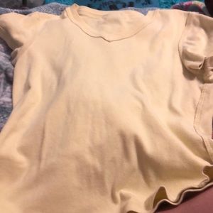 3 Tees pink, blue, and yellow